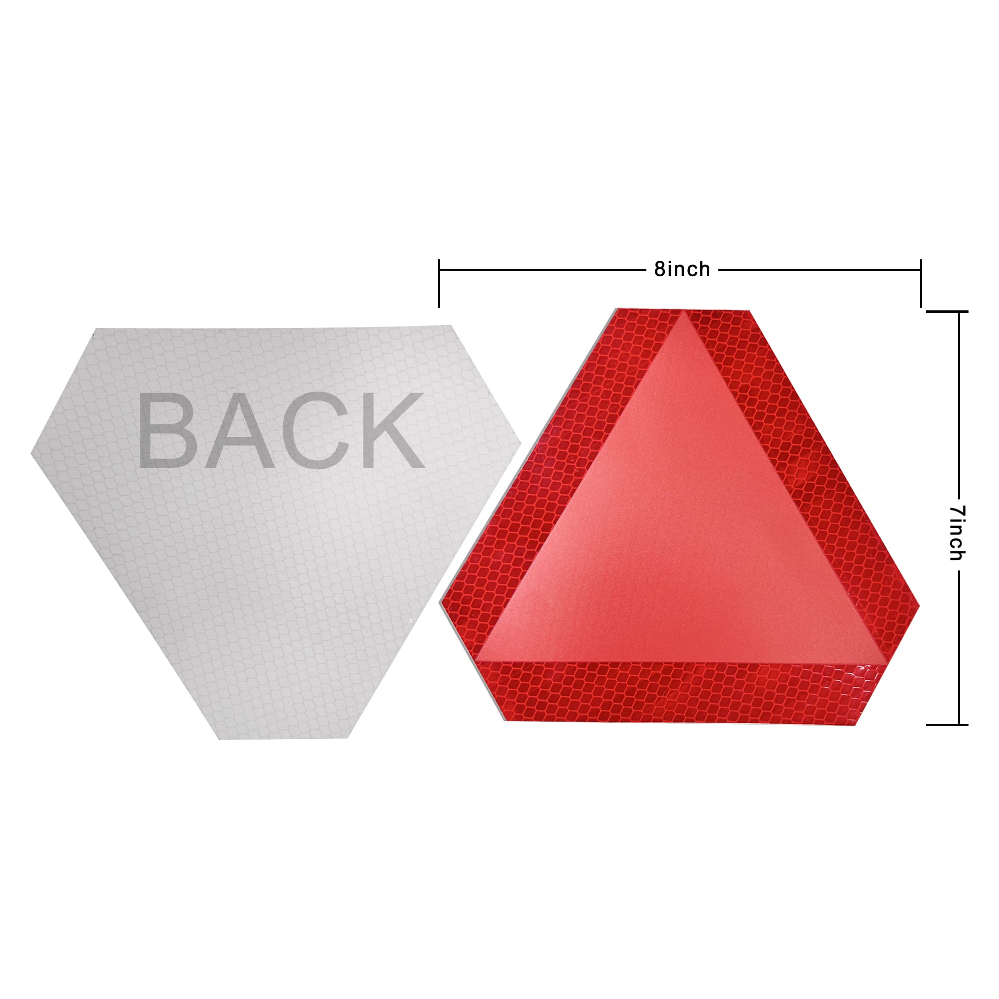 Slow Moving Vehicle Sign 4 Pack 7' X 8' Diamond Grade Reflective Slow Moving Vehicle Triangle Sticker